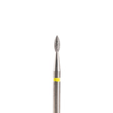 Fresa/Broca de diamante, forma de oliva amarilla 1.8